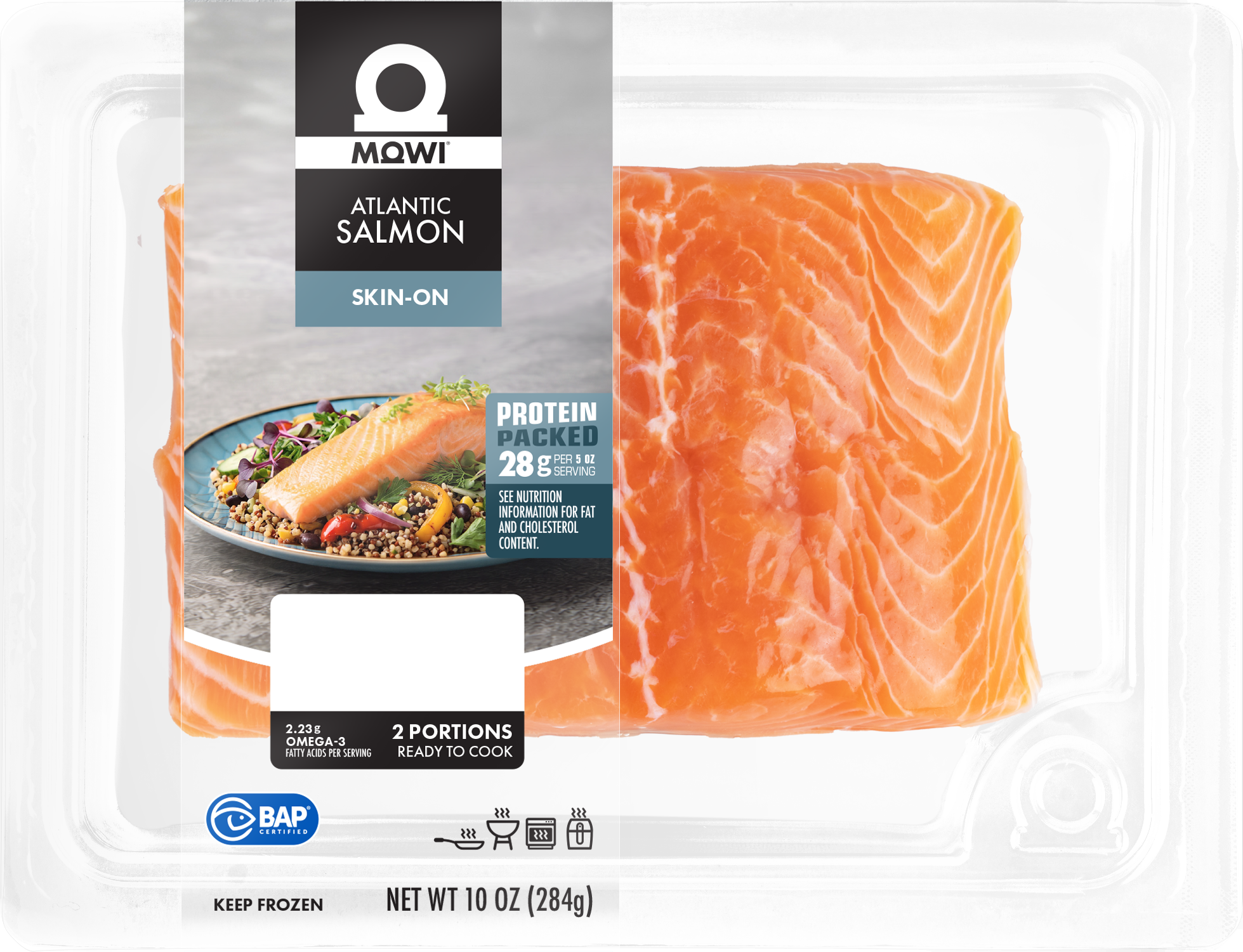 MOWI Atlantic Salmon Skin-On 10oz