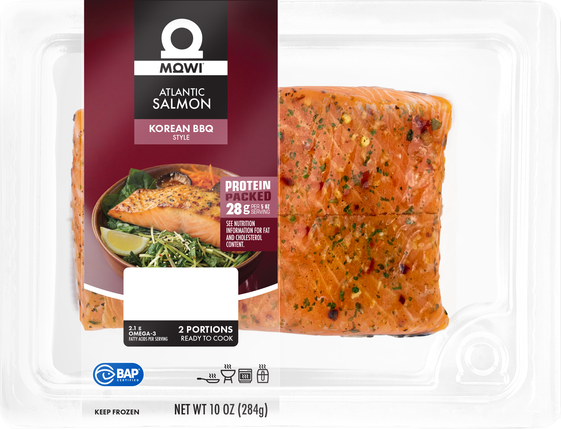 MOWI Korean BBQ Style Atlantic Salmon Portions 10oz